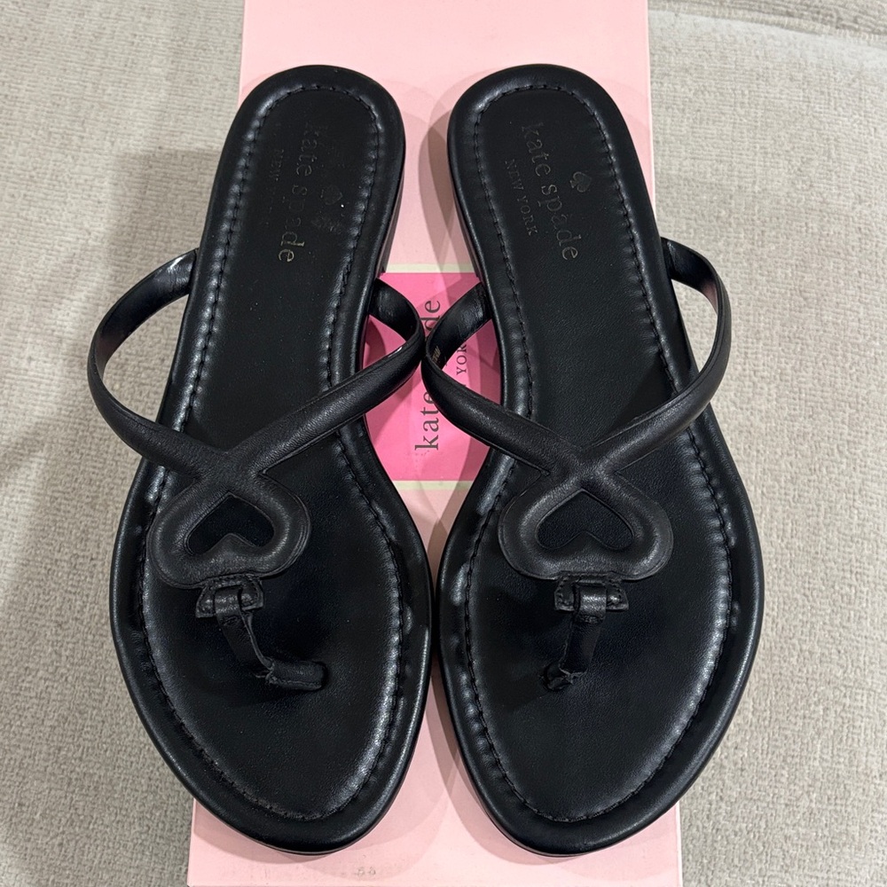 Kate Spade Black Heart Sandals
